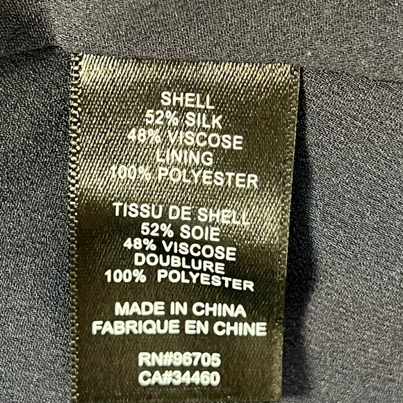 Rebecca Taylor Small Dress Women’s Silk Blue Cold Shoulder Ruffle Shift - Picture 15 of 15